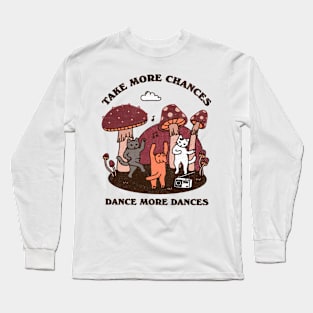 Retro Dancing Cats Long Sleeve T-Shirt